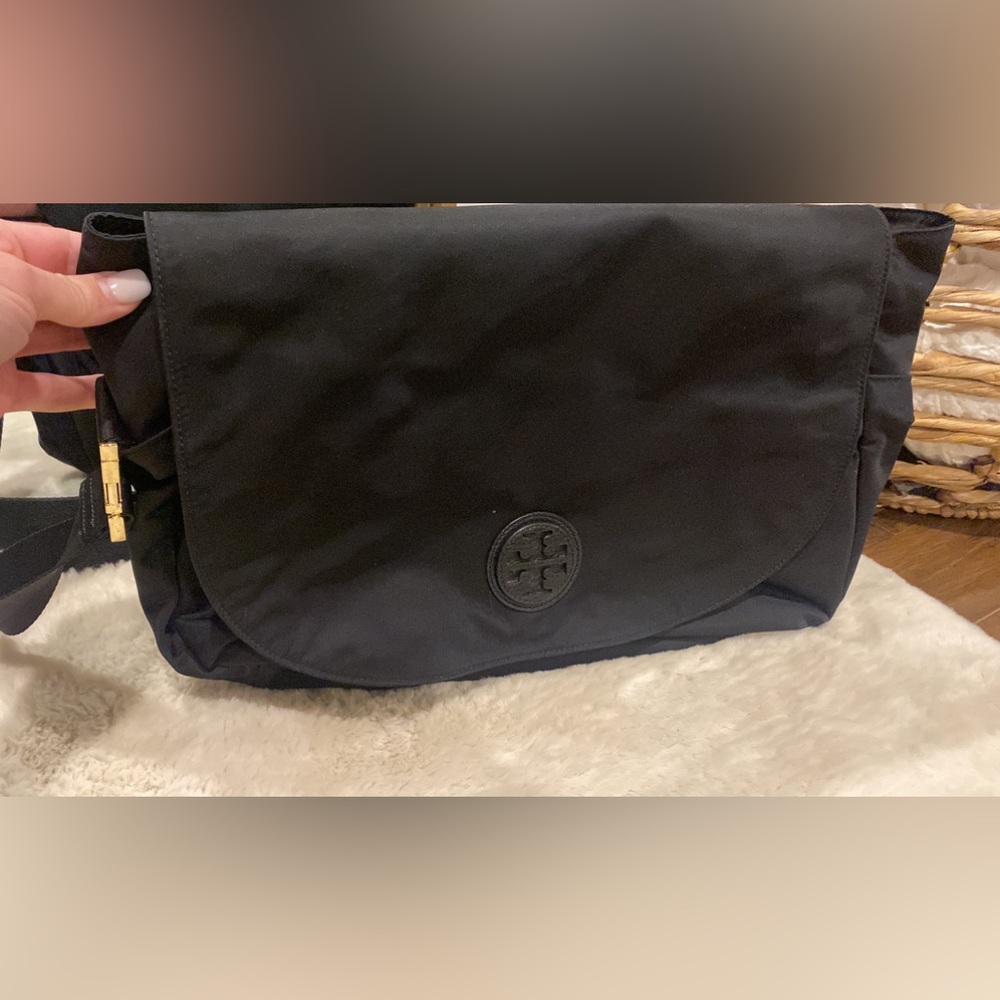 Tory Burch Nylon Messenger bag, used as a diaper bag. Excellent Used condition.